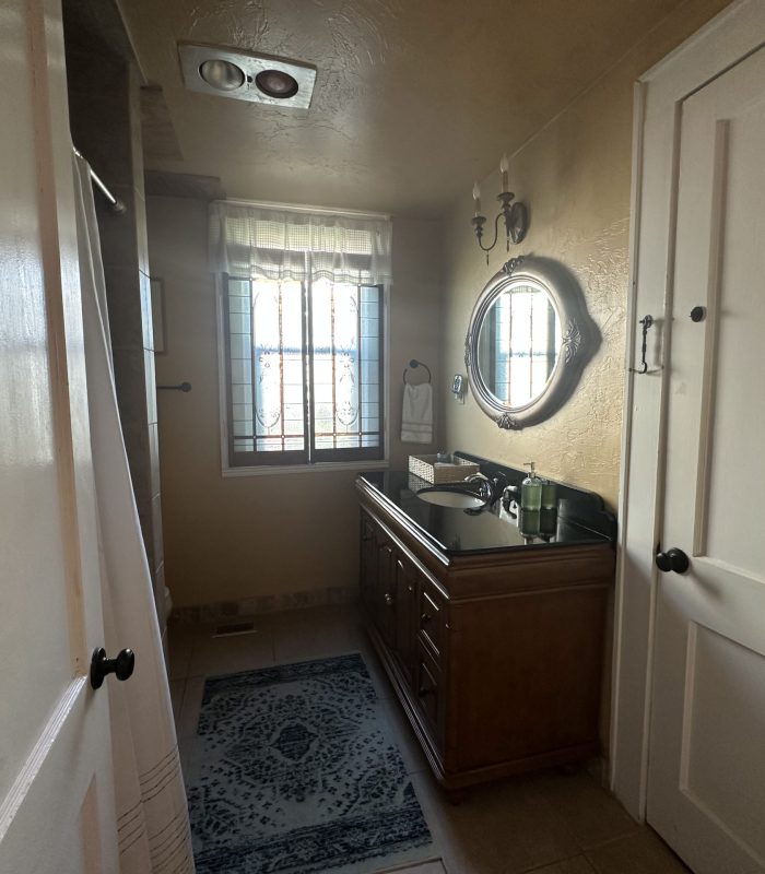 Photo of the Downstairs Bathroom Which Connects to the Puzzle Room/Grandparents' Room